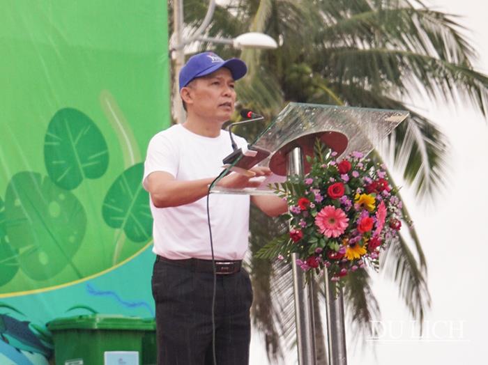 Phó Tổng cục trưởng TCDL Ngô Hoài Chung, Trưởng Ban tổ chức phát biểu tại Lễ phát động